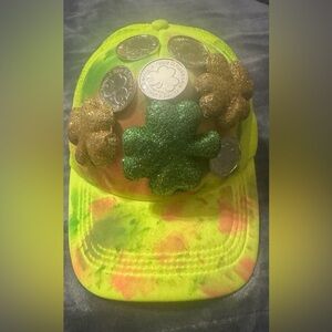 Kids Glittery Shamrock Cap